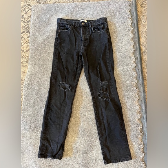 We The Free Denim - We the free black distressed jeans‎